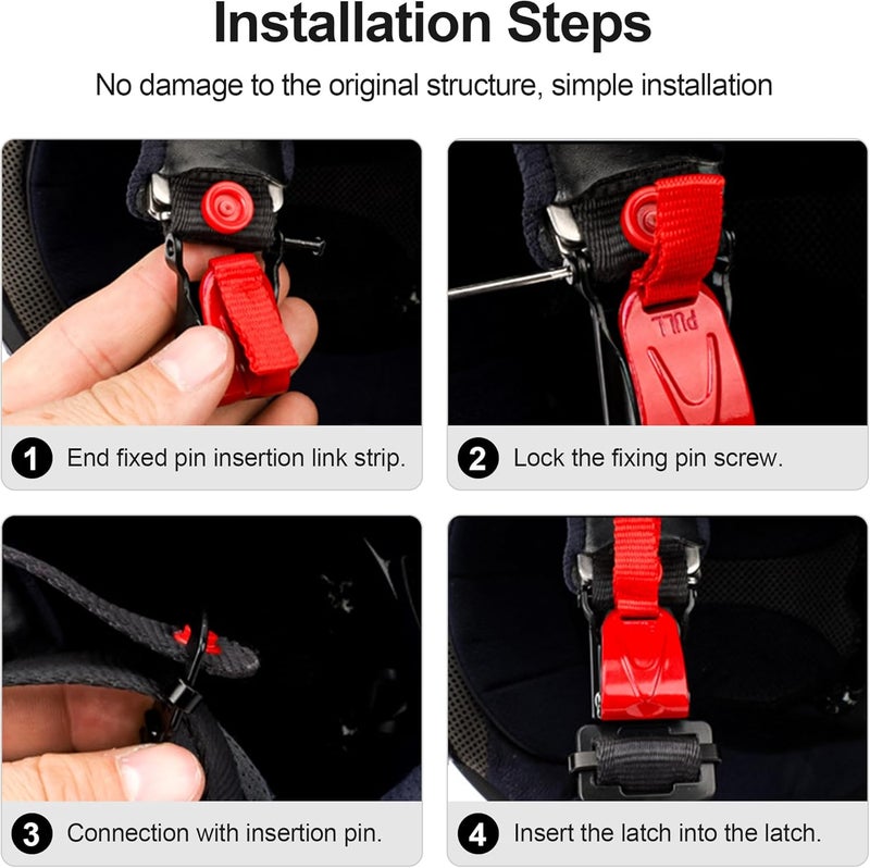JAGASOL Light Weight Helmet Quick Release Buckle Kit for Motorcycle Helmet, Stainless Steel Motorcycle Helmet Accessories, Helmet Chin Strap Replace D-RING Helmets Up to 1", Max tensile strength 1742N - Image 4